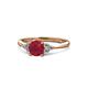1 - Eve Signature 5.80 mm Ruby and Diamond Engagement Ring 