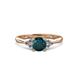 2 - Eve Signature 5.80 mm London Blue Topaz and Diamond Engagement Ring 