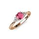 3 - Eve Signature 5.80 mm Pink Tourmaline and Diamond Engagement Ring 