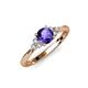 3 - Eve Signature 5.80 mm Iolite and Diamond Engagement Ring 