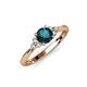 3 - Eve Signature 5.80 mm London Blue Topaz and Diamond Engagement Ring 