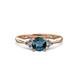 2 - Eve Signature 5.80 mm Blue and White Diamond Engagement Ring 