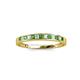 2 - Aqilia 2.00 mm Green Garnet and Diamond 13 Stone Wedding Band 