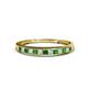 1 - Aqilia 2.00 mm Green Garnet and Diamond 13 Stone Wedding Band 