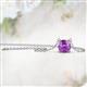2 - Juliana 7.00 mm Round Amethyst Solitaire Pendant Necklace 