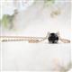 2 - Juliana 7.00 mm Round Black Diamond Solitaire Pendant Necklace 