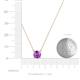 4 - Juliana 7.00 mm Round Amethyst Solitaire Pendant Necklace 