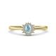 1 - Elsa Rainbow Oval Cut Aquamarine and Round Diamond Sunburst Halo Promise Ring 