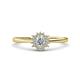 1 - Elsa Rainbow Oval Cut and Round Diamond Sunburst Halo Promise Ring 