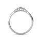 4 - Elsa Rainbow Oval Cut Aquamarine and Round Diamond Sunburst Halo Promise Ring 
