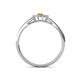 4 - Elsa Rainbow Oval Cut Citrine and Round Diamond Sunburst Halo Promise Ring 
