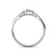 4 - Elsa Rainbow Oval Cut Yellow Sapphire and Round Diamond Sunburst Halo Promise Ring 