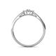 4 - Elsa Rainbow Oval Cut and Round Diamond Sunburst Halo Promise Ring 