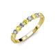 3 - Clara 3.00 mm Yellow Sapphire and Diamond 10 Stone Wedding Band 
