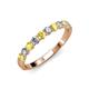 3 - Clara 3.00 mm Yellow Sapphire and Diamond 10 Stone Wedding Band 