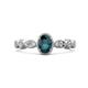 1 - Jiena Desire Oval Cut London Blue Topaz and Round Diamond Engagement Ring 