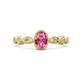 1 - Jiena Desire Oval Cut Pink Tourmaline and Round Diamond Engagement Ring 