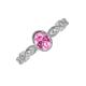 3 - Jenna Desire Oval Cut Pink Sapphire and Round Diamond Engagement Ring 