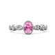 1 - Jiena Desire Oval Cut Pink Sapphire and Round Diamond Engagement Ring 