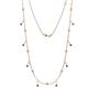 1 - Belina (17 Stn/2mm) Round Iolite and Diamond Drop Station Necklace 