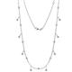 1 - Belina (17 Stn/2mm) Round Peridot and Diamond Drop Station Necklace 