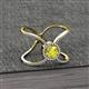 2 - Carole Rainbow Round Yellow and White Diamond Criss Cross X Halo Engagement Ring 