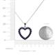 3 - Naomi Blue Sapphire Heart Pendant 