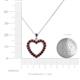 3 - Naomi Red Garnet Heart Pendant 