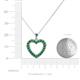 3 - Naomi Emerald Heart Pendant 