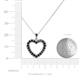 3 - Naomi Black Diamond Heart Pendant 