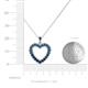 3 - Naomi Blue Diamond Heart Pendant 