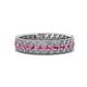 1 - Cailyn Pink Sapphire Three Row Eternity Band 