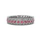 1 - Cailyn Pink Tourmaline Three Row Eternity Band 