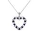 1 - Naomi Blue Sapphire and Diamond Heart Pendant 