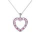1 - Naomi Pink Sapphire and Diamond Heart Pendant 