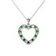 1 - Naomi Green Garnet and Diamond Heart Pendant 