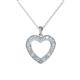 1 - Naomi Aquamarine and Diamond Heart Pendant 