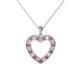 1 - Naomi Pink Tourmaline and Diamond Heart Pendant 