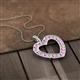 2 - Naomi Pink Sapphire and Diamond Heart Pendant 