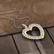 2 - Naomi Yellow Sapphire and Diamond Heart Pendant 