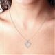 4 - Naomi White Sapphire Heart Pendant 