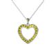 1 - Naomi Yellow Diamond Heart Pendant 