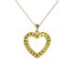 1 - Naomi Yellow Diamond Heart Pendant 