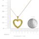 3 - Naomi Yellow Diamond Heart Pendant 