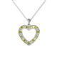 1 - Naomi Yellow and White Diamond Heart Pendant 