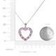 3 - Naomi Pink Sapphire and Diamond Heart Pendant 