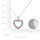 3 - Naomi Pink Tourmaline and Diamond Heart Pendant 