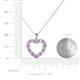 3 - Naomi Amethyst and Diamond Heart Pendant 