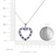 3 - Naomi Iolite and Diamond Heart Pendant 