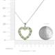 3 - Naomi Peridot and Diamond Heart Pendant 
